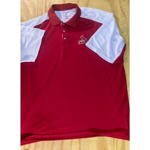Antigua Men's St. Louis Cardinals Baseball red logo Polo Golf shirt XL